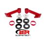BMR 15-17 S550 Mustang Cradle Bushing Lockout Kit - Red