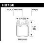 Hawk 2014 BMW 228i 2.0L Base Blue Painted Caliper Rear ER-1 Brake Pads