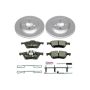 PowerStop ESK5724 Genuine Geomet Coated Rotors, ECE-R90 Brake Pads + Hardware Kit