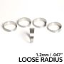 Ticon Industries 2.13in Diameter 2D Loose Radius 1.2mm/.047in Titanium Pie Cut - 5pk