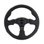 NRG Reinforced Steering Wheel (320mm) Black Leather w/Black Stitching