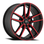 Konig Myth 16x7.5 5x114.3 ET43 Gloss Black w/ Red Tinted Clearcoat