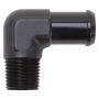 EDELBROCK EDE8165 Hose End  90-deg 1/2npt to 3/4 Barb  Black