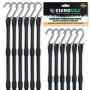 Rhino USA TD-BGHD12-BLK Heavy Duty Bungee - Set Of 12