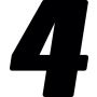 Hardline DD43B-4 Dirt Digits 3pk 4 in. - High Gloss Number 4 - Black