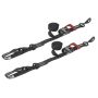 SpeedStrap 1 1/2In x 10Ft Ratchet Tie-Down w/ Soft-Tie (2 Pack) - Black