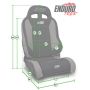 PRP Seats A8901044-241 PRP EnduroTrek Reclining Suspension Seat - Black Suede - Driver