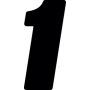 Hardline DD43B-1 Dirt Digits 3pk 4 in. - High Gloss Number 1 - Black