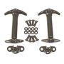 Hood Catch Kit  Black 4 1-95 Jeep CJ/Wrangler YJ