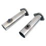 BBK Short Mid Pipes 2-3/4in Universal Flared Exhaust Flow Tubes