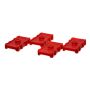 Energy Suspension 5.6105R 73-78 Chrysler Red Leaf Spring Isolator Set w/ Ribbed Sides