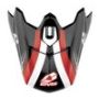 EVS H16T3W-VSBKWR T3 Works Visor - Black/White/Red