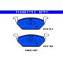 ATE 607111 ATE Original Semi-Metallic Front Disc Brake Pad Set 607111 for Volkswagen