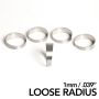 Ticon Industries 1.50in 45 Degree 2.2D/3.3in CLR Loose Radius 1mm Wall Titanium Pie Cuts - 5pk