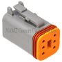 NAMZ DP-6G Deutsch DT Series 6-Wire Plug & Wedgelock - Grey (Repl. HD 72136-94GY)