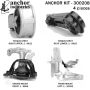 ANCHOR MOUNTS 300208 ENGINE MNT KIT
