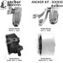 ANCHOR MOUNTS 300500 ENGINE MNT KIT