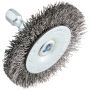 Forney 72727 Wire Wheel Brush, Coarse Crimped with 1/4-Inch Hex Shank, 2-Inch-by-.012-Inch