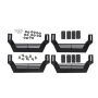 Rampage 1999-2019 Jeep Rock Rail Short Step Universal 4 Piece Set - Black