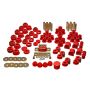 Energy Suspension 2.18101R 87-95 Jeep Wrangler YJ Red Hyper-Flex Master Bushing Set
