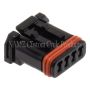 NAMZ NJ-4S51 JAE MX-1900 4-Position Female Black Socket Housing (HD 72908-11)