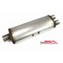 JBA Universal Chambered 304SS Muffler 25x8x5in 3in Center Inlet/2.5in Dual Outlet