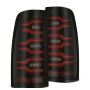 AlphaRex 620007 99-06 Chevrolet Silverado/99-06 GMC Sierra LUXX-Series LED Tail Lights - Black/Red
