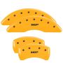 MGP 4 Caliper Covers Engraved Front & Rear MGP Yellow Finish Black Char 2019 Volkswagen Atlas
