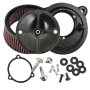 S&S Cycle 170-0164 2008+ BT w/ S&S 58mm Throttle Body Stealth Air Cleaner Kit w/o Cover