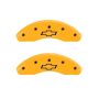 MGP 14012FBOWYL Front set 2 Caliper Covers Engraved Front Bowtie Yellow finish black ch