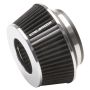 EDELBROCK EDE43610 Pro-Flo Air Filter Cone 3.70 Tall Black/Chrome