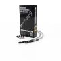 Goodridge YA1005-3FCBK 81-85 Yamaha XV1000 TR1 Clear Front SS Brake Lines w/Black Fittings