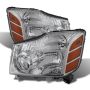 SPYDER 5079923 Xtune Nissan Titan 04-14 / Armada 04-07 OEM Amber Head Lights Set Chrome HD-JH-NTI04-AM-C