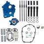 S&S Cycle 310-1262 2017+ M8 Oil Cooled Models Cam Chest Kit w/o Cam - Black Pushrod Tubes & Chain Tensioner