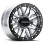Raceline A91MA Ryno 15x7in/4x156 BP/10mm Offset/132.5mm Bore - Machined & Black Ring Beadlock Wheel