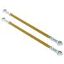 RockJock Antirock Sway Bar End Link Kit 15 1/2in Long Rods w/ Heims and Jam Nuts Pair