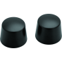 Kuryakyn 1229 Front Axle Nut Caps Satin Black