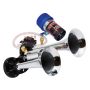 Kleinn Air Horns 6126 Kleinn Chrome Direct Drive Dual Horn/ 6.5In/4.5In - Chrome-Plated Zinc Alloy