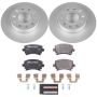 PowerStop ESK4627 Genuine Geomet Coated Rotors, ECE-R90 Brake Pads + Hardware Kit
