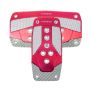 NRG PDL-450RD Aluminum Sport Pedal A/T - Red w/Silver Carbon