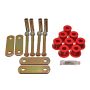 Energy Suspension 67-69 Chevy Camaro w/ Mono-Leaf Springs Red Heavy Duty Shackle Set (Inc Hardware)