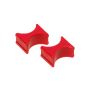 Prothane 19-1721 Universal Shock Reservoir Mounts - 2.0/2.0 Diameter - Red