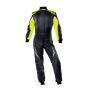 OMP RACING, INC. OMPIA01859-B01-SF-178-54 TECNICA EVO SUIT BLACK/Y ELLOW SIZE 54 FIA 8856-2
