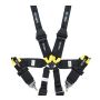 NRG SBH-HRS6PCBK FIA 6pt 2in. Shoulder Belt for HANS Device/ Rotary Cam Lock Buckle/ 3in. Waist Belt - Black