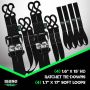 Rhino USA TD-GC1.6X15-BLK Heavy Duty Ratchet Tie-Down 4-Pack Black 1.6In X 15Ft