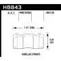 Hawk Performance HB843U.604 Hawk 2016 Cadillac CTS DTC-70 Front Race Brake Pads