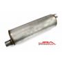 JBA Universal Chambered 304SS Muffler 22in x 7in Round 2.5in Offset/Offset