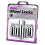 Wheel Locks 14mm x 1.5 Cone Seat 4 Pack Chrome
