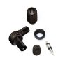 SCHRADER VALVES 25082-4 Angled Black Aluminum Valve Assembly for Schrader 90 Degree EZ-sensor - 4 Pk