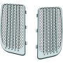 Kuryakyn 7681 Radiator Grills For Twin Cooled Models Chrome & Black (Pair)